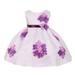 Kids Dream Baby Girls Purple Shantung Flower Petals Special Occasion Dress 6-24M