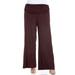 24seven Comfort Apparel Womens Fold Over Elastic Waist Plus Size Palazzo Pants, P011517, Made in USA