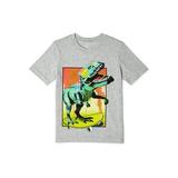 Wonder Nation Boys Dino Skate Short Sleeve T-Shirt, Sizes 4-18 & Husky