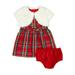 Wonder Nation Baby Girls Christmas Holiday Dress & Shrug, 2-Piece Outfit Set