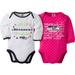 NFL Seattle Seahawks Baby Girls Long Sleeve Bodysuit Set, 2-Pack