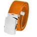 Cut to Fit Men's Golf Casual Belt Silver Slider Buckle 1.5 Width with Adjustable Canvas Web Belt X-Large Orange