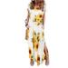 Lumento Women Floral Print Casual Nightgown Dress Long Maxi Shirt Nightdress Ladies Pajamas Sleep Dress Nightwear Lounge Wear Maxi Dress