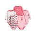 Luvable Friends Baby Girl Long Sleeve Bodysuits, 5-Pack