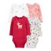 Child of Mine by Carter's Baby Girl Long Sleeve Bodysuits, 4-Pack