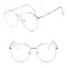 Fashion Quiet style Mens Women Retro Irregular Optical glasses Polygon Frame Clear Lens Glasses Reading Glass