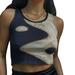 Gueuusu Women's Casual Print Tank Tops,Sleeveless Round Neck Rib Knit Crop Tops