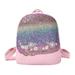 Chinatera Glitter Shining Sequins Backpack Women Floral Travel School Bags (Pink)