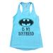 Womens Flowy Tank Top "Batman Is My Boyfriend" Batman Tank Top Gift X-Large, Cancun Blue