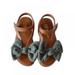 Wuffmeow Girls Sandals Summer Children's Sandals Girl's Bow Soft Bottomsandals Kids Fashion Non-slip Princess Soft-Sole Shoes