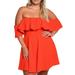 Colisha Ladies Summer Dress Hawaiian Beach Vacation Dresses Loose Solid Color Plus Size Sundress Off Shoulder Hem Dress