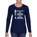 Black Pride History Rosa Sat So Martin Could Walk so 44 Could Run Pop Culture Womens Graphic Long Sleeve T-Shirt, Navy, Medium