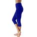 Niuer Womens Leggings 3/4 Pants Female Capri Casual Pant Sport Fitness High Waist Pants Side Pockets Design Sporting yoga Pants