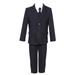 Rain Kids Baby Boys Navy Slim Fit Fancy 5 pc Special Occasion Suit Set