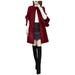 Bescita Women Work Solid Vintage Winter office Sleeveless Button Woolen Jacket Coat