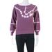 One Grey Day Womens Long Sleeve Crew Neck Sweater Top Purple Size XS