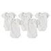Burt's Bees Baby Organic Baby Boy or Girl Gender Neutral White Short Sleeve Bodysuits, 5-Pack