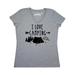 Inktastic I Love Camping- Tent and Trees Adult Women's V-Neck T-Shirt Female Athletic Heather XXL