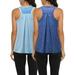 MAWCLOS Women Lady Racerback Sleeveless Activewear Tank Tops Yoga Workout Vest Fitness Running Gym Jogger Casual Loose Tunic T Shirt 2Pack