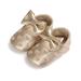 PU Leather Baby Boy Girl Baby Moccasins Soft Moccs Shoes Bebe Fringe Soft Soled Non-slip Footwear Crib Shoe Gold 13-18 Months