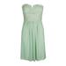Adrianna Papell Womens Mint Green Strapless Lace Tulle Cocktail Dress 12