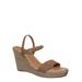 Announce04 by Bamboo, Espadrille Platform Wedge Sandal - Women Elastic Ankle Strap Heel