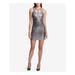 GUESS Womens Silver Sleeveless Short Body Con Cocktail Dress Size 8