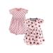 Touched by Nature Toddler Girls Organic Cotton Short Sleeve Dresses, 2-Pack (Sizes 2T-5T)