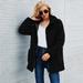 Tomshoo Women Faux Fur Coat Fluffy Solid Turn Down Collar Long Sleeve Zipper Pockets Casual Outerwear Jacekt