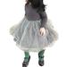 Toddler Baby Girl Knit Long Sleeve Tutu Dress Fluffy Stars Tulle Princess Dress