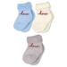 ED Ellen Degeneres Newborn and Baby Boys or Girls Roll Cuffed Terry Socks, 3-Pack