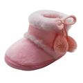 Saient Winter Super Warm Newborn Baby Girls First Walkers Shoes Infant Toddler Soft Fur Snow Anti-slip Boots Booties