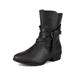 DREAM PAIRS Women's Winter Chelsea Ankle Boots Low Heel Zip Up Outdoor Boots JAKE BLACK Size 9