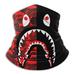 Camo Shark Red Multifunctional Headwear Bandana Warm Neck Gaiter for Men Women Boys Girls