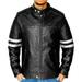 NomiLeather lambskin leather jacket men â€“ black leather jacket and leather jackets for men (White - X-Small)