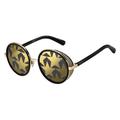 Jimmy Choo Andie/N/S Full Rim Oval Modified Black Gold Sunglasses