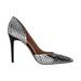 Jessica Simpson Women's Privona Pointed Toe Metallic Pump Shoe BLACK/SILVER (5.5, BLACK/SILVER)