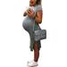 Sexy Dance Women Short Sleeve Maternity Dress Solid Color Casual Comfy Pregnancy Dress Side Split Clothing
