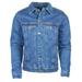 9 Crowns Men's Denim Sherpa Trucker Jean Jacket (Light Blue, XX-Large)