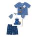 Sesame Street Cookie Monster Baby Boy T-Shirts and Short Outfit Set, 3pc