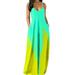 UKAP Women Summer Sleeveless Sundress Loose Casual Tie Dye Maxi Dress Classic Fitting Casual Long Dress with Pockets