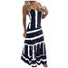 Womens Tie-Dye Beach Pullover Maxi Boho Sundress Ladies Loose Long Slip Dress