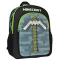 Minecraft Backpack Kids 16" 3D Molded Pickaxe Childrens School Bag