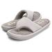 Women's Memory Foam Soft Knit Thong Slipper W/French Terry Insole/Lining & A Knit Side Trim (M, Grey-349)