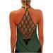 Open Back Tank Tops for Women Sexy Hollow Out Camisole Shirts Summer Casual Loose Fit Cute Backless Halter Tops