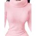 Julycc Womens High Neck Sweater Dress Long Sleeve Knitted Jumper Mini Dresses