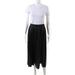 Sanctuary Womens Faux Leather Pleated Midi Skirt Black Size Small