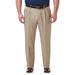 Big & Tall Haggar Premium Comfort Expandable-Waist Classic-Fit Stretch Pleated Dress Pants Khaki