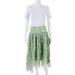 AMUR Womens Santana High Low Printed Cricket Green Skirt Block Paisley Size 12