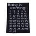 Baby is Coming Maternity Women Calendar Countdown Pregnancy Mark Off Baby Announcment Baby Birth Countdown 42 Weeks Cloth Accessory Black